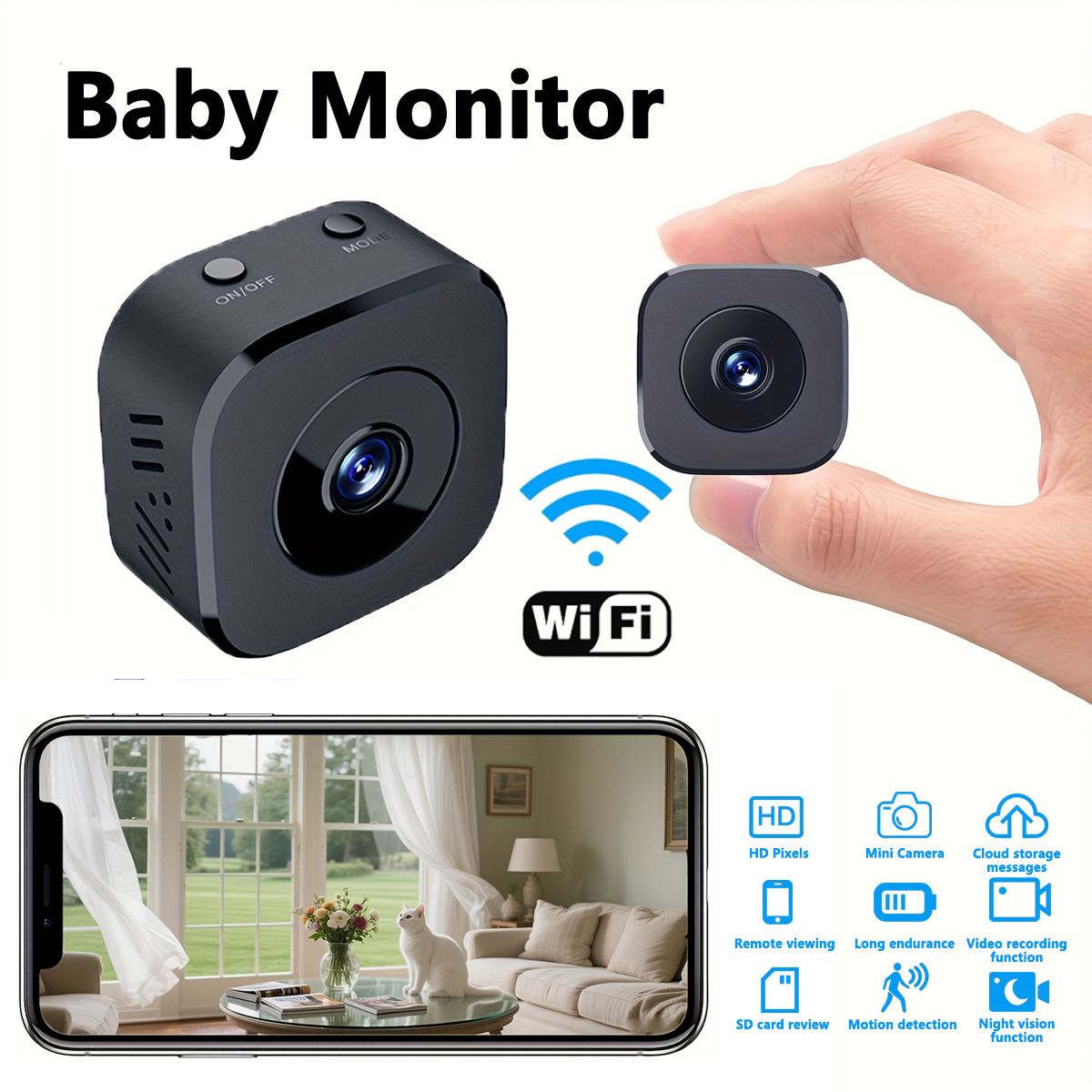 Compact Camera Mirrorless - 1080P HD Мини Wi-Fi камера Внутренняя