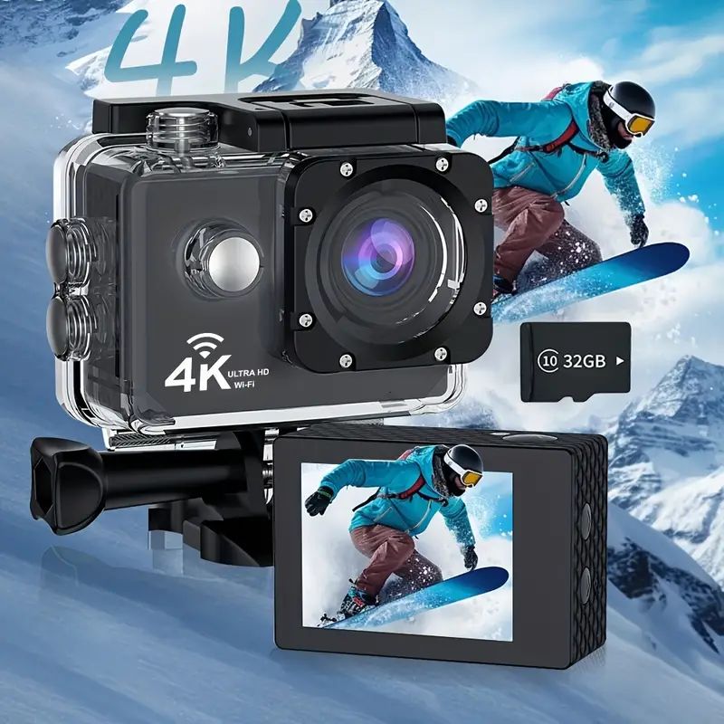 Action Camera 4K - 2,0-дюймовая экшн-камера Ultra HD 4K 30FPS